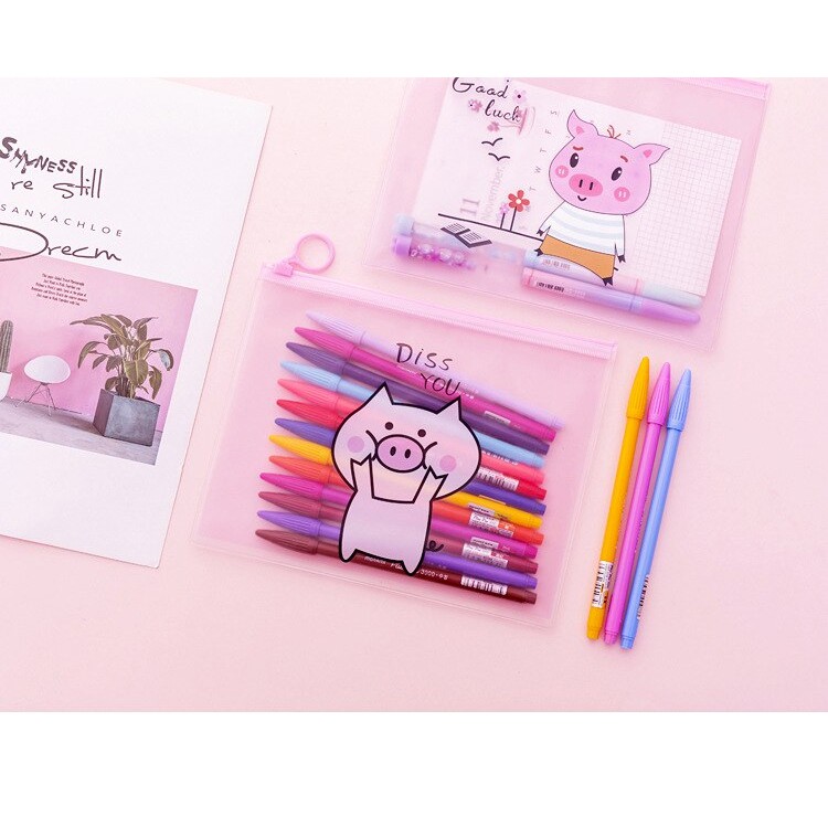 

JAPANESE PIGGY CARTOON A5 STATIONERY PENCIL CASE / TEMPAT PENSIL