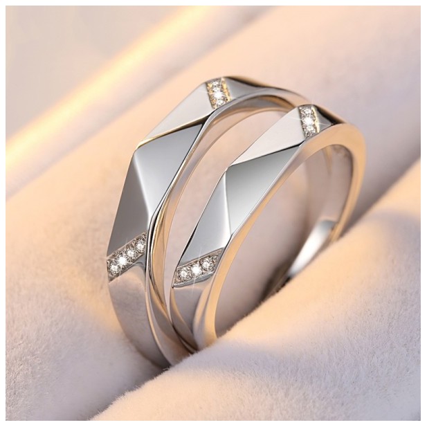 Terbaru Cincin  Kawin Silver Couple  Nikah Tunangan 