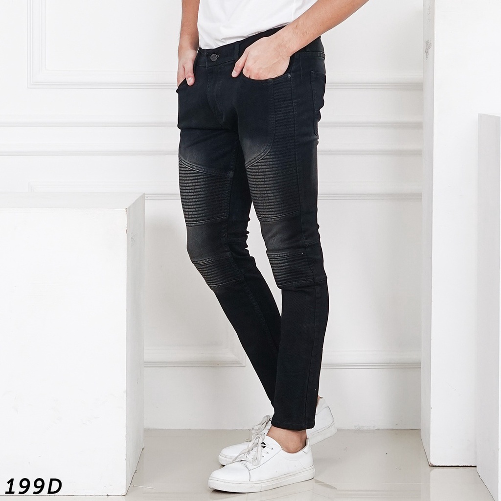 HSRM - Skinny Jeans Bikers Celana Biker Pria Jeans Bikers Cowok Celana Panjang Jeans Bikers 199