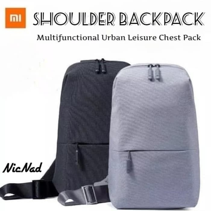 Xiaomi Shoulder Crossbody - Tas Selempang Ransel Xiaomi - Original - Dark Grey