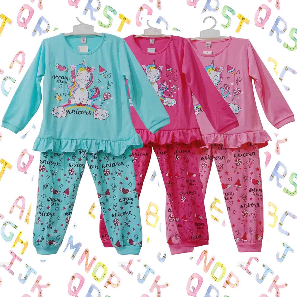 Stelan Baju Tidur Piyama Anak Lengan Panjang baju tidur anak Verymoda-2