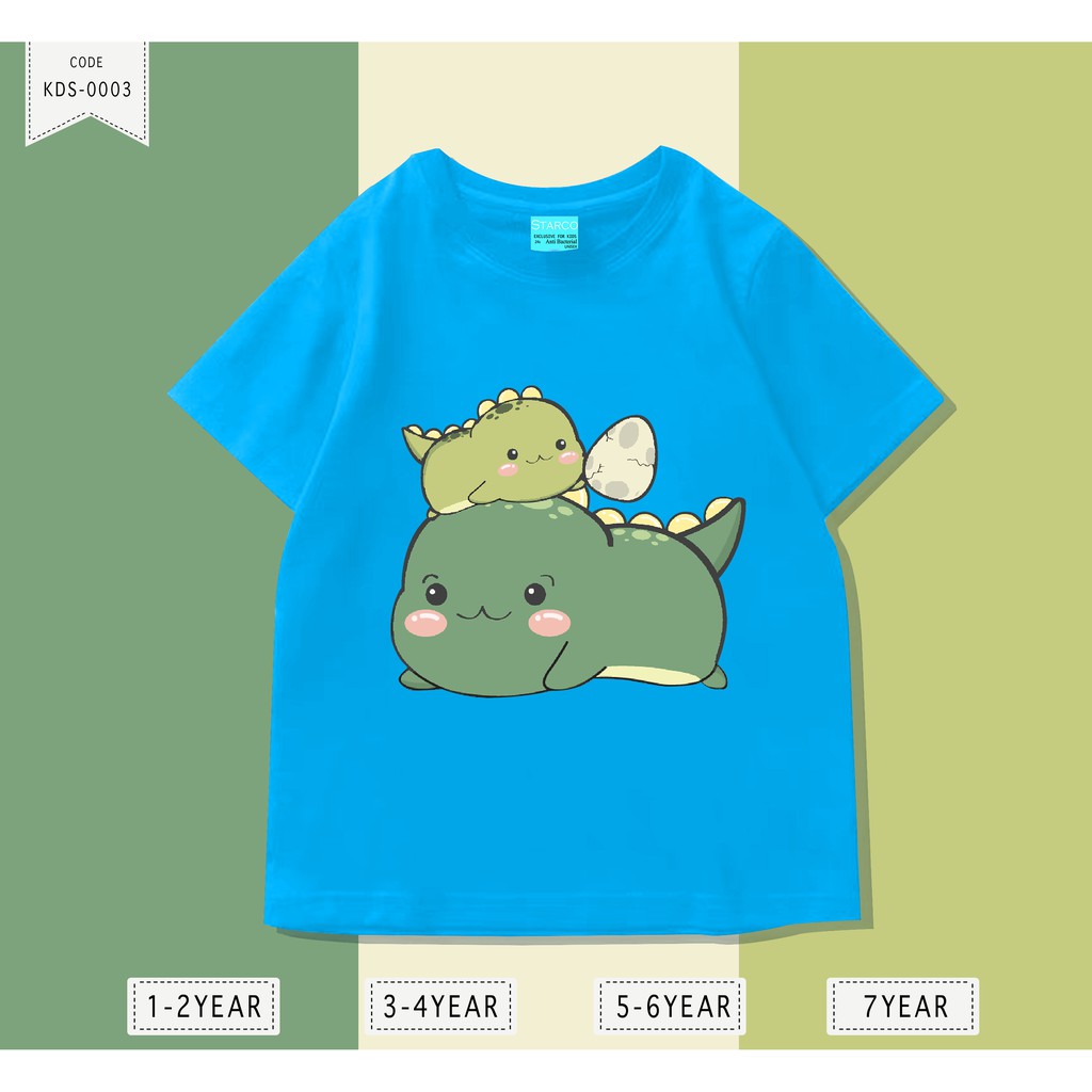 Baju Dinosaurus/ Kaos Distro Anak Laki Laki dan Perempuan / Unisex / Motif Dino