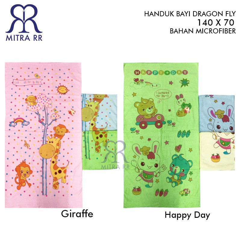 Handuk Bayi Anak  140 x 70 cm Handuk Mandi Besar Karakter Microfiber Jepang