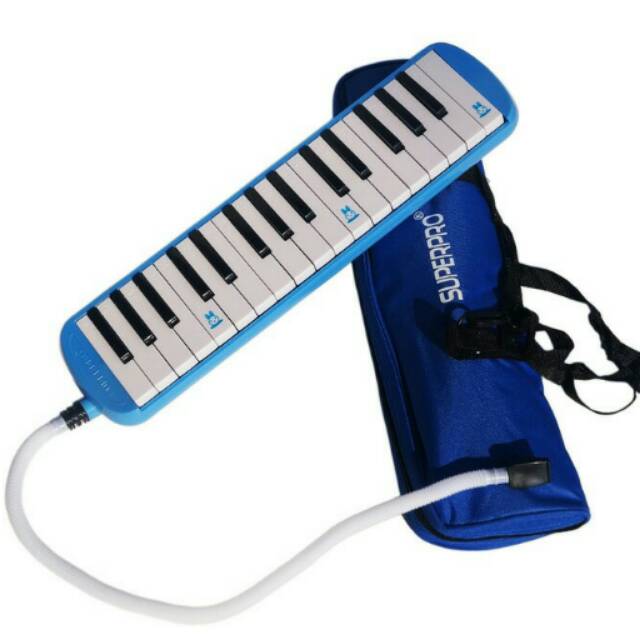 Pianika superpro biru + Tas