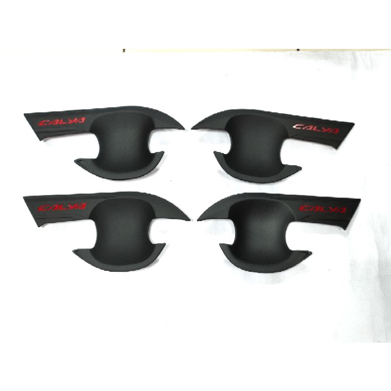 outer mangkok pintu toyota calya outer handle hitam doff tulisan merah variasi eksterior mobil