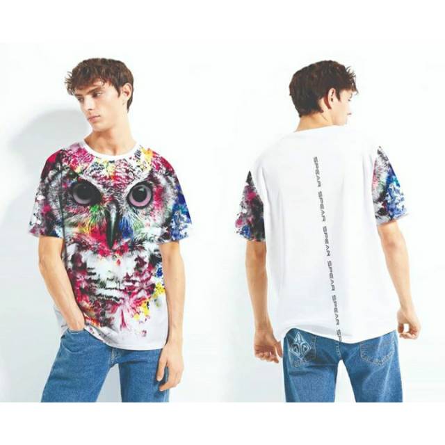 Tshirt Baju Kaos Printing 3D Bird Burung Bangkok Thailand Fullprint Print Import Spear Distro