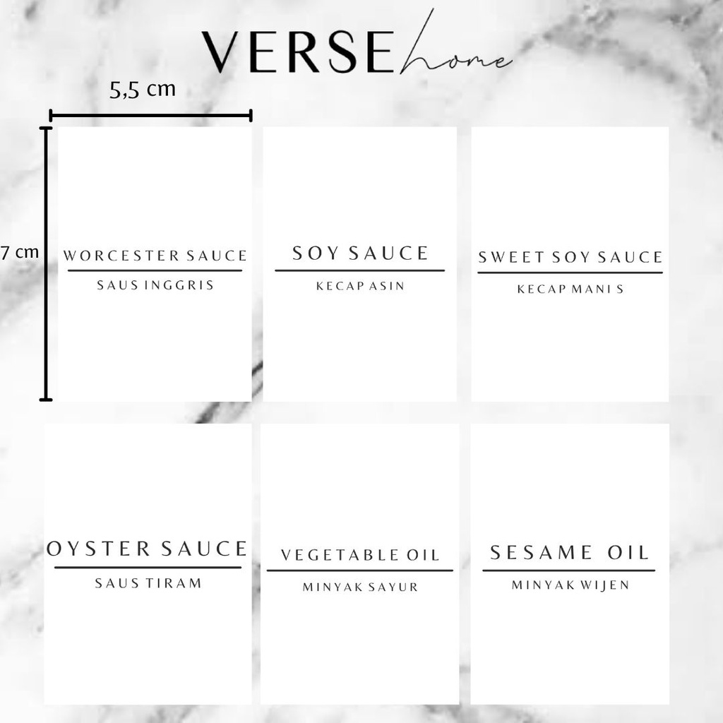 

Label Bumbu Dapur Aesthetic Waterproof