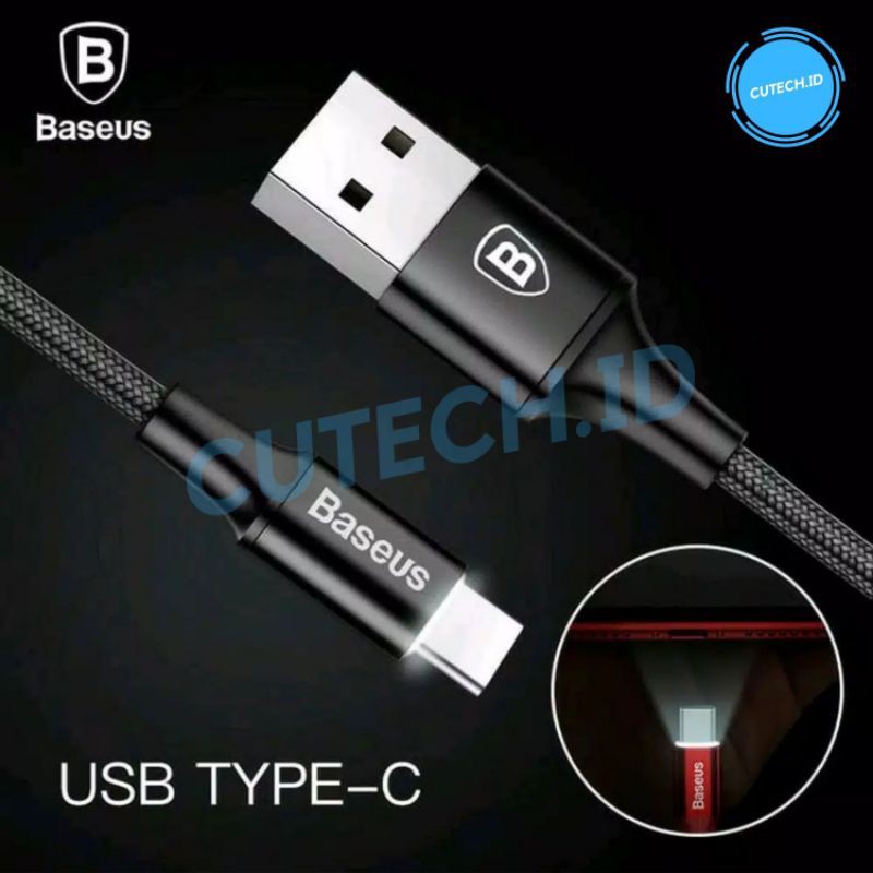 BASEUS KABEL DATA HALO LED GLOWING TYPE C 1M