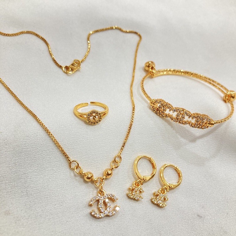 Kalung set anak canel permata Emas Xuping