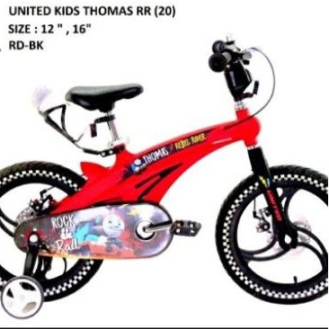Sepeda bmx ukuran 12 inch United Thomas RR Velg racing rem cakram Aero