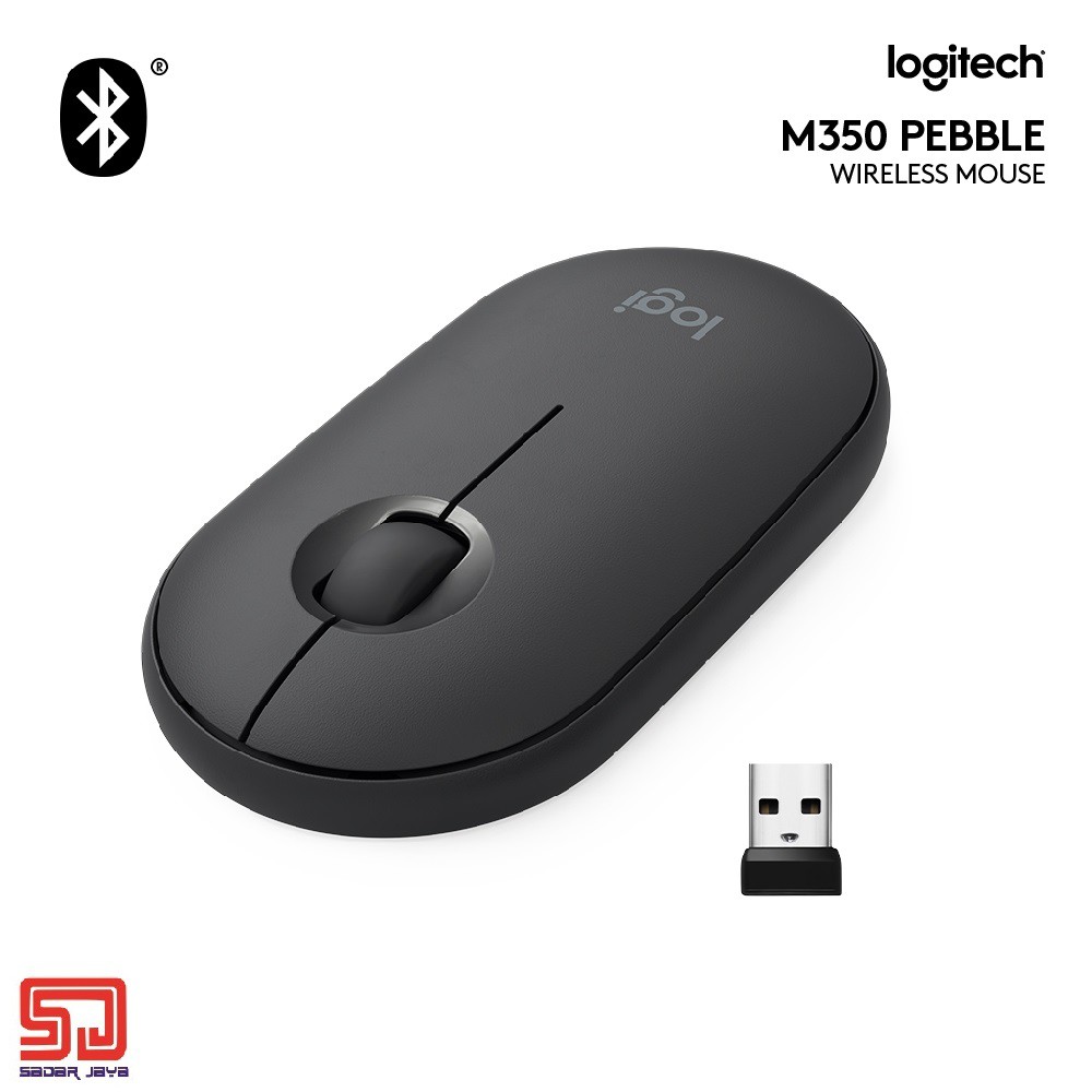 Logitech Peble M350 Silent Mouse Bluetooth + Wireless  Original