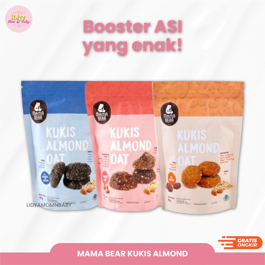 Mama Bear Kukis Almond Oat- Boster Asi