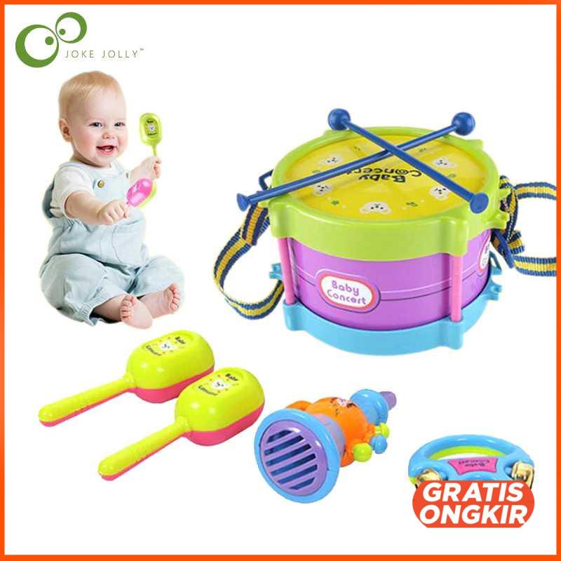 Mainan Musik Bayi Drum Trumpet Band Toy 5PCS - B4715