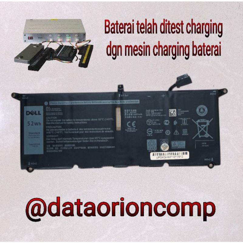 Baterai Battery DELL xps 13 9370 9380 Latitude 3301 Isnpiron 7490 DXGH8