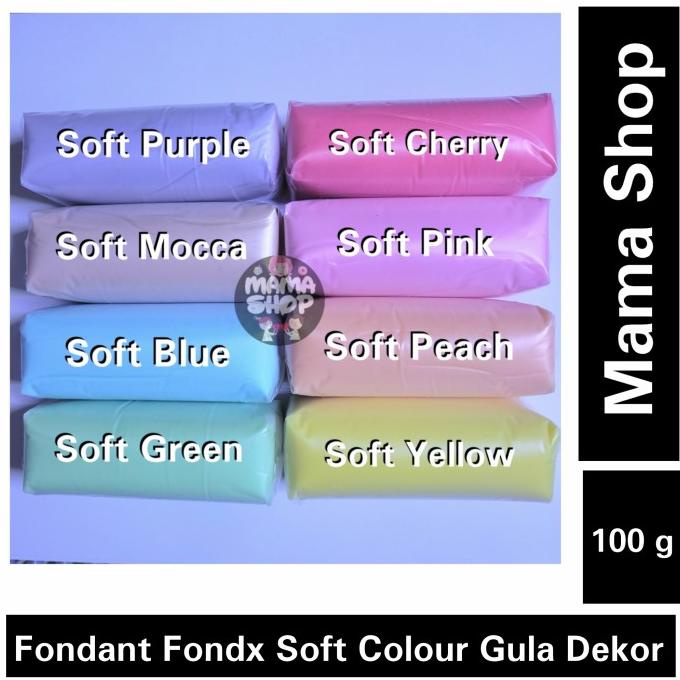 

Fondant Fondx Warna Pastel Soft Colour 100 gr Icing Sugar Gula Dekor TERLARIS TERPERCAYA ORIGINAL