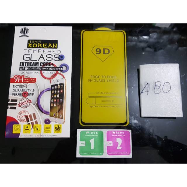KOREAN Tempered Glass Samsung A80 A805 6.7&quot; FULL SCREEN Anti Gores Kaca Samsung A90 FULL LAYAR
