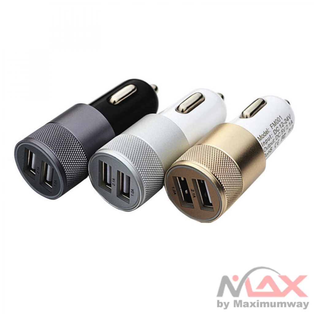 OLAF charger mobil Quick Car Charger Dual USB 2.1A 1.0A - O12 Port 2 Port Kabel Data Cable android