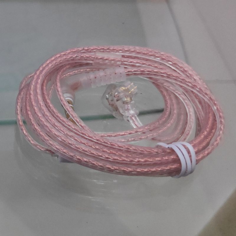 Kabel pengganti MIC KZ OFC bawaan iem earphones pin C kz edx pro kz zsn pro x cca ca4 kz dq6 trn mt1-NEW KZ pin C terang