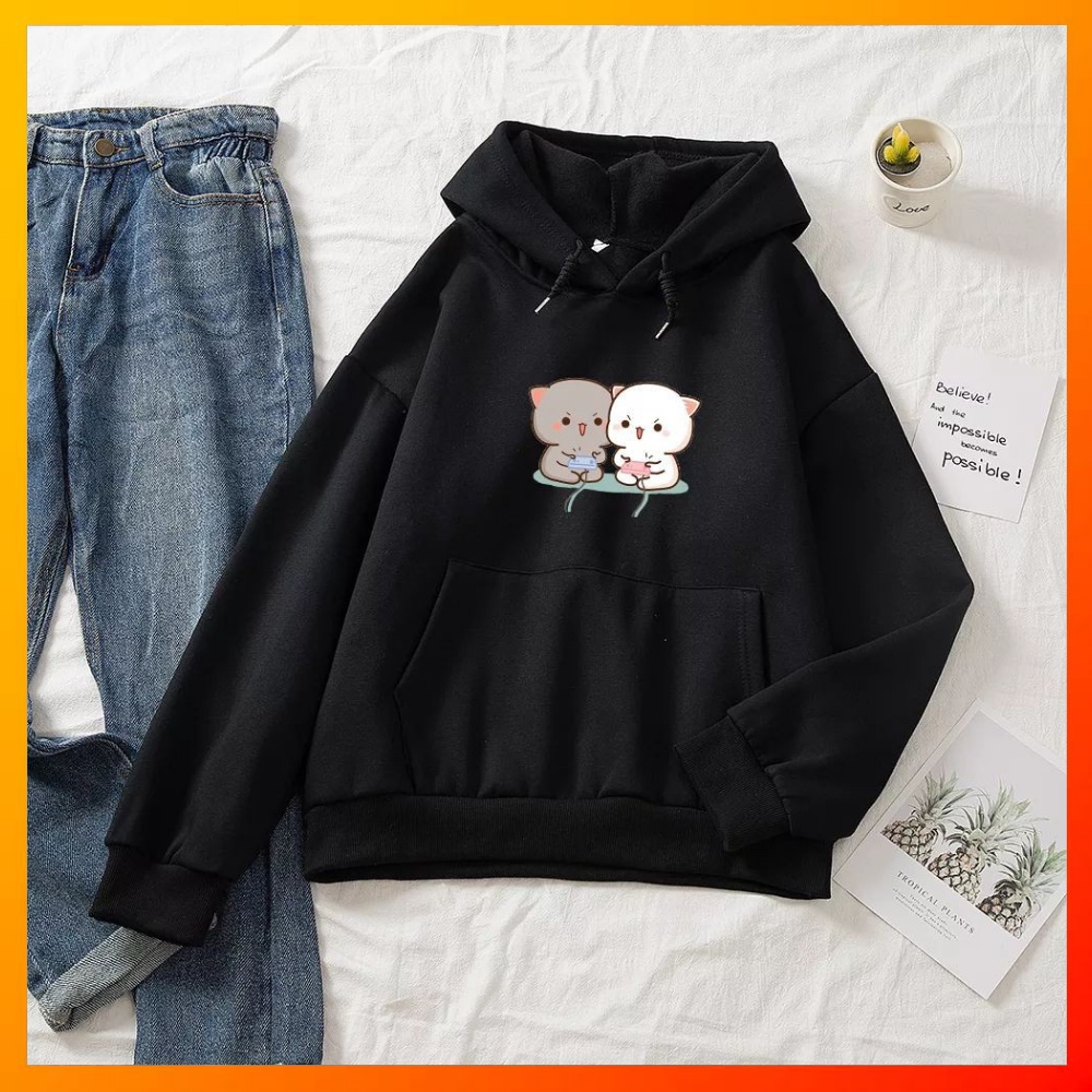 Hoodie Pentol Cewek Pria Couple | Hoodie Kawai Kartun CUte Kekinian