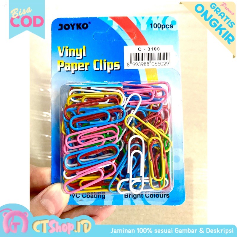 

CTShopID Paper Clip Warna-Warni Isi 100pcs Murah Bahan Tebal