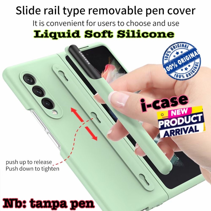 Soft Case Liquid Silicone Samsung Galaxy Z Fold 3 Removable Spen Fold3 5G