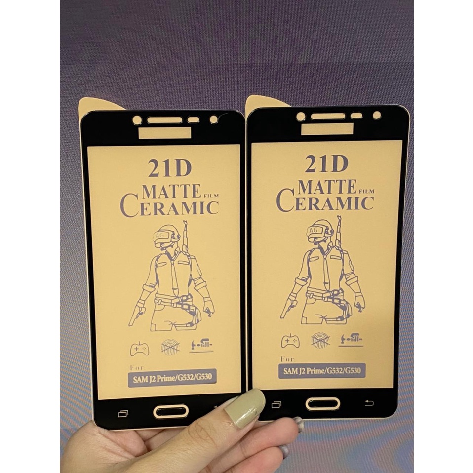 SAMSUNG J2 PRIME GRAND PRIME J5 PRIME J5 PRO TEMPERED GLASS 21D Ceramic Matte Screen Guard Full