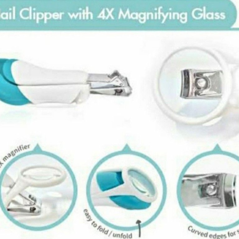 KANDILA Baby Nail Clipper with Magnifier Gunting Kuku Bayi dengan Kaca Pembesar