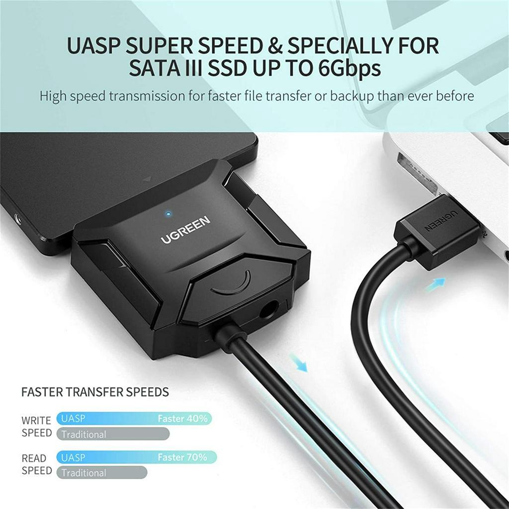 UGREEN Kabel SATA to USB 3.0 Hard Drive Adapter Converter HDD SSD 2.5''