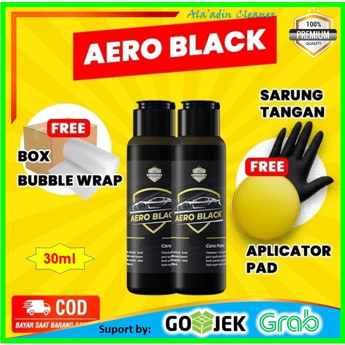 Aero Black (Free Busa + Sarung Tangan) Penghitam Body Motor Mobil Permanen Dashboard Kendaraan Origina Premium