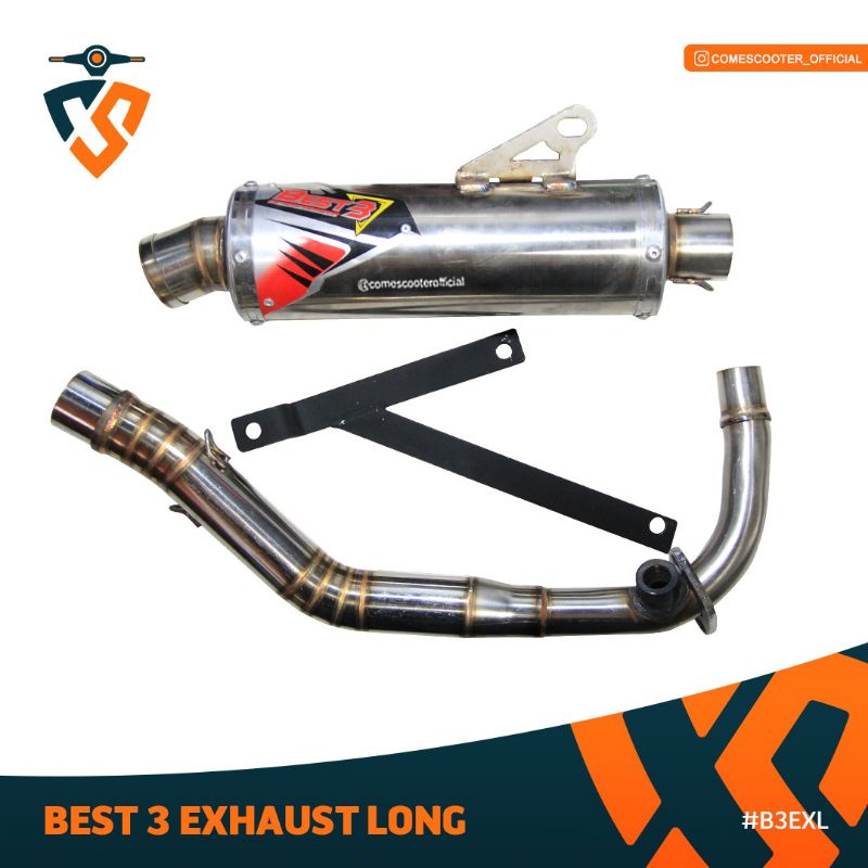 KNALPOT BEST 3 LONG VESPA SPRINT PRIMAVERA S LX LXV