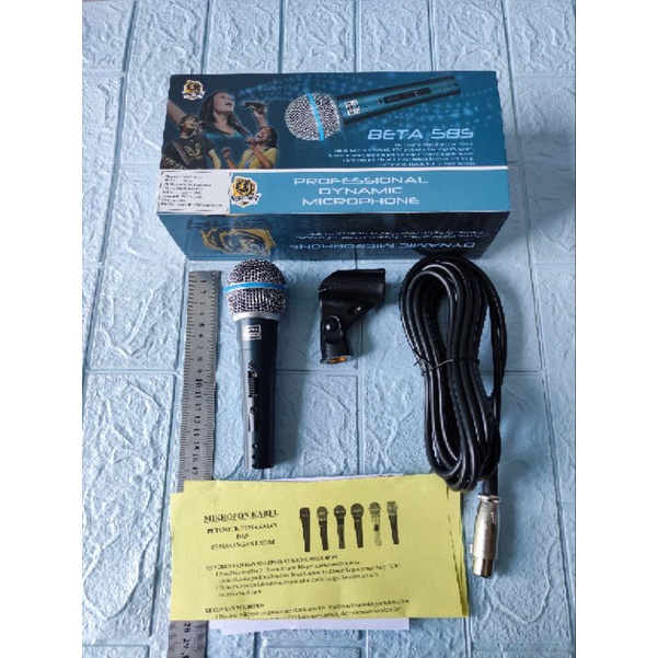 Mic Dynamic BMA BETA58S Beta 58S Beta 58 Beta58 Switch Saklar Mik Vokal Kabel BETA-58 Microphone Wir
