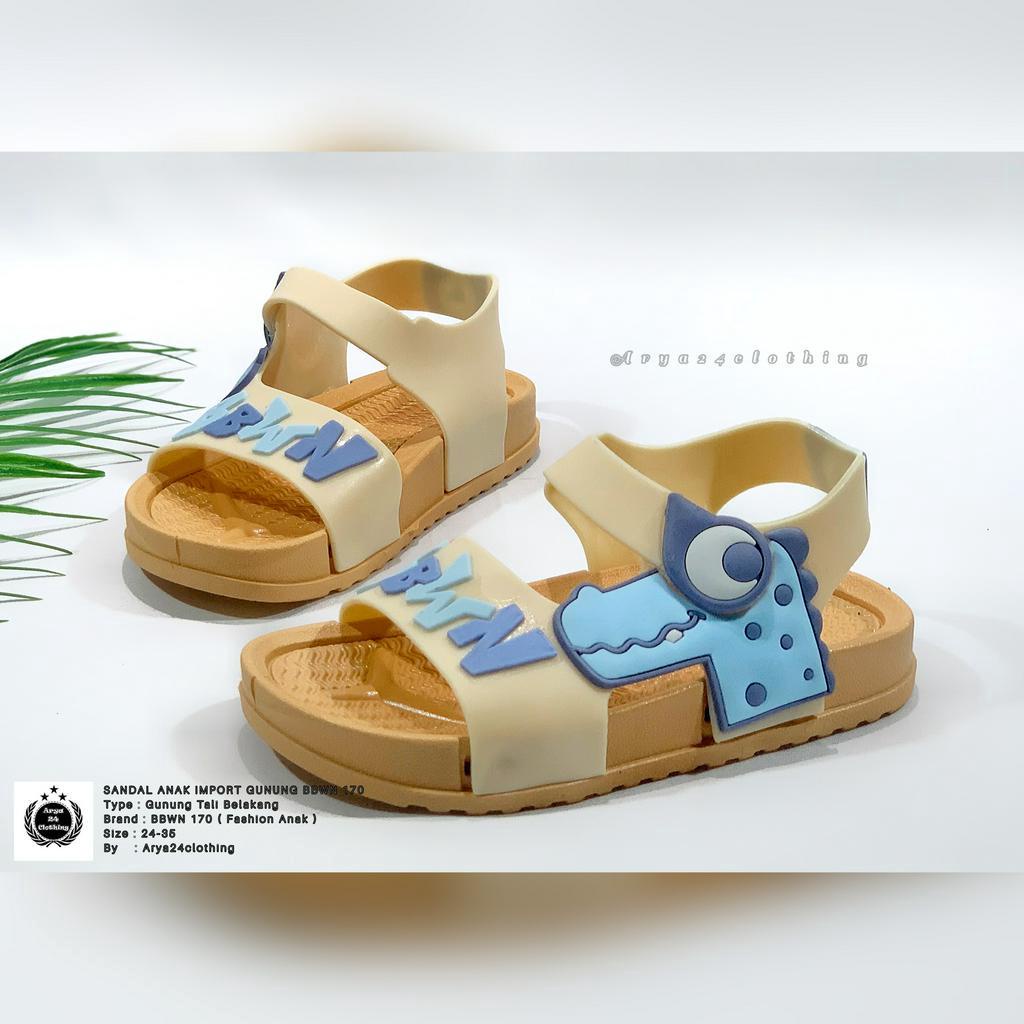 TERBAU Sandal Gunung Import BBWN N33 Bahan Karet Jelly-Sandal Gunung Import Anak Laki-Laki model motif terbaru