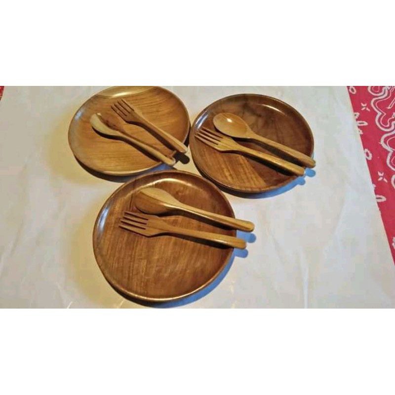 SET PIRING SENDOK GARPU KAYU JATI ASLI JEPARA