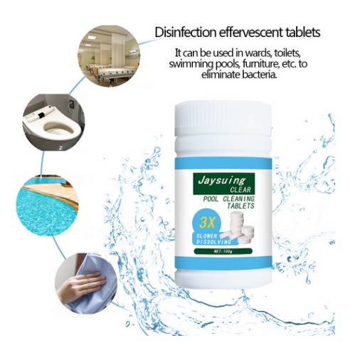 Pool Cleaning Floating Chlorine Klorin Dispenser Pelampung Tablet + 100g Obat Pembersih Kolam Renang-1