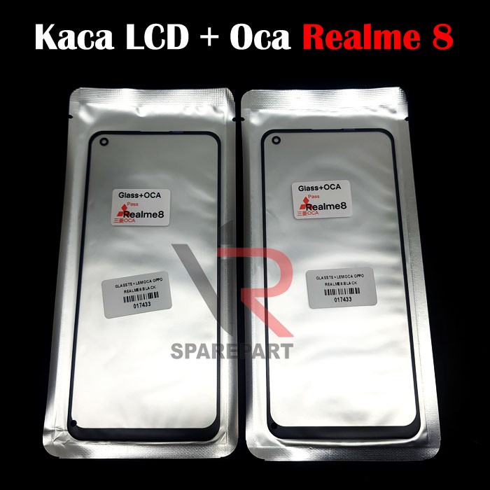 GLASS - KACA LCD TS REALME 8 / REALME 8 PRO / OPPO A74 4G / RENO 5F  + LEM OCA