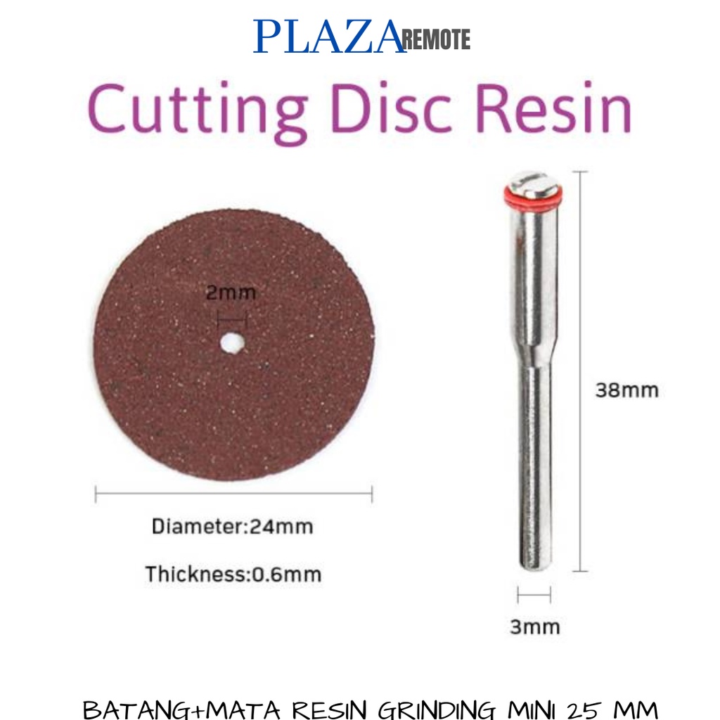MATA GRINDING POTONG RESIN / MINI CUTTING WHELL DISC 25 MM + BATANG GERGAJI