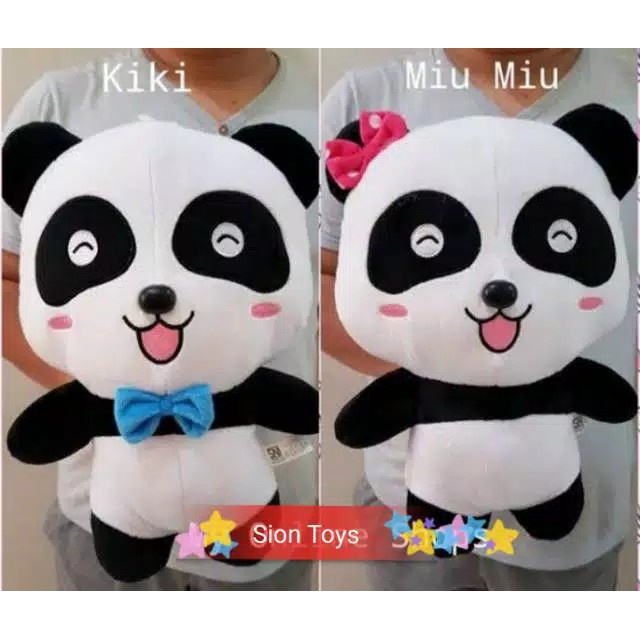 Boneka Baby Panda Kiki MiuMiu Mainan Anak Mewah lucu