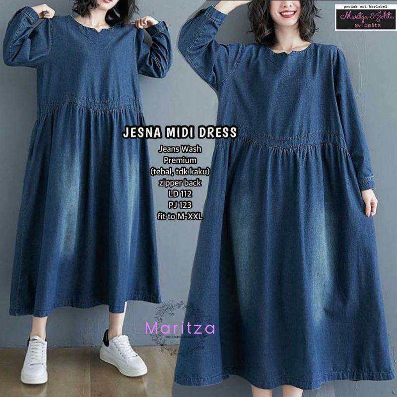 JESNA MIDI DRESS/ GAMIS JEANS MIDI