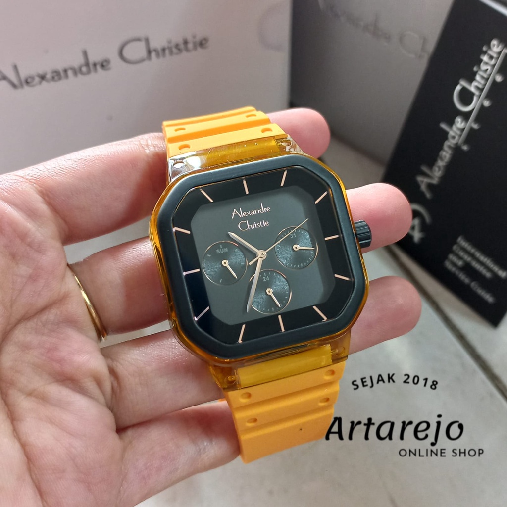 JAM TANGAN WANITA ALEXANDRE CHRISTIE AC 2811 KUNING ORIGINAL