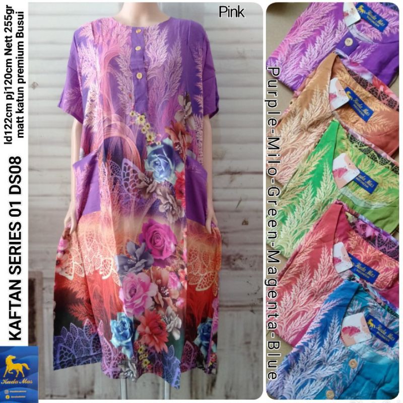 Daster kaftan jumbo merk Kuda Mas Couture