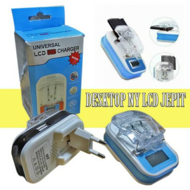 Desktop Charger NY Lcd Jepit Destok Carger Cas Tc Charging Casan Kodok LCD