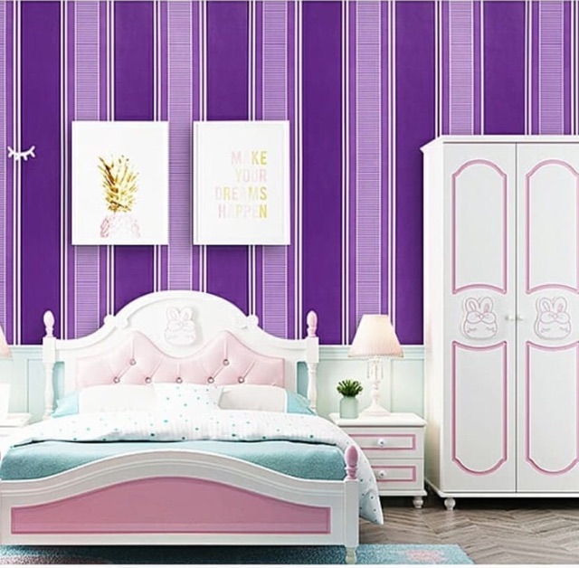 Wallpaper Dinding / Wallpaper Sticker Salur Ungu