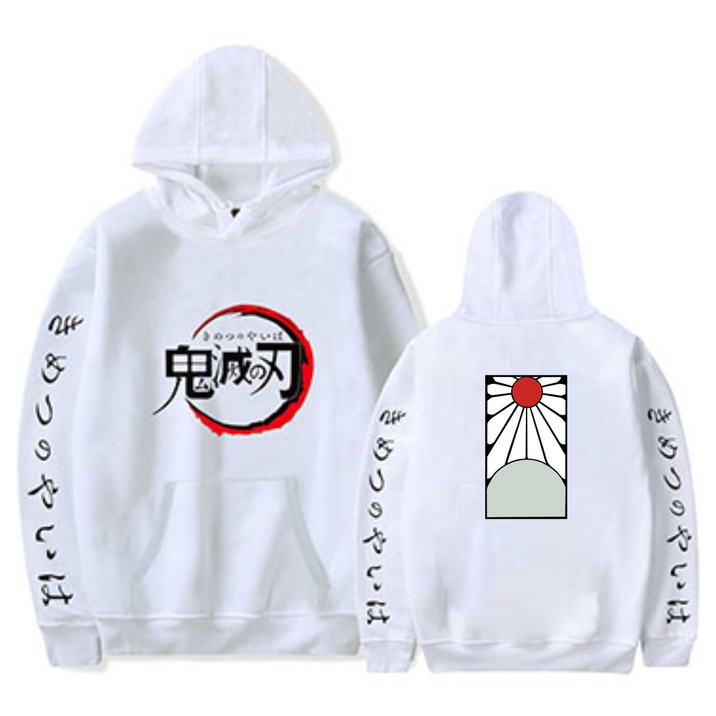 JAKET JUMBO ANIME KIMETSU NO YAIBA HANAFUDA LOGO HOODIE