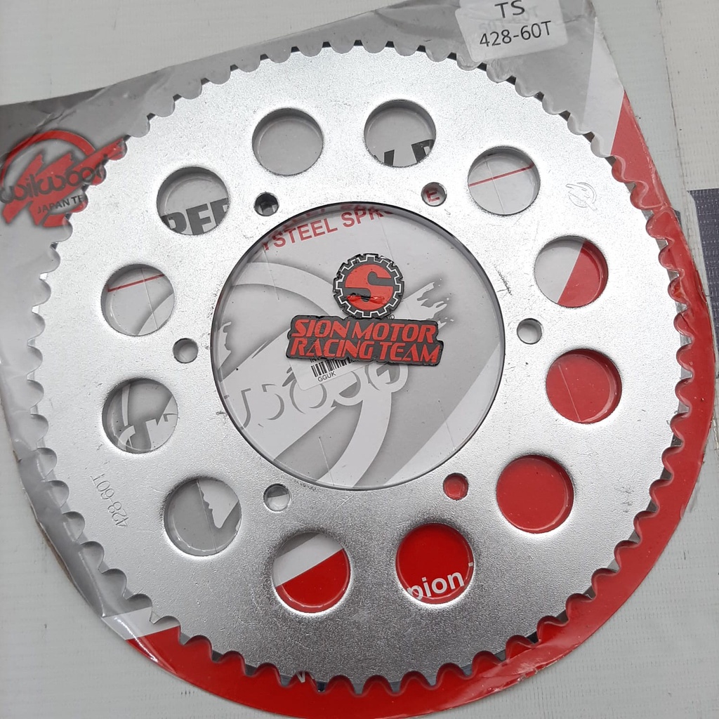 428-60T Gear Belakang / Rear Sprocket Suzuki TS 125 Wilwood Chrome
