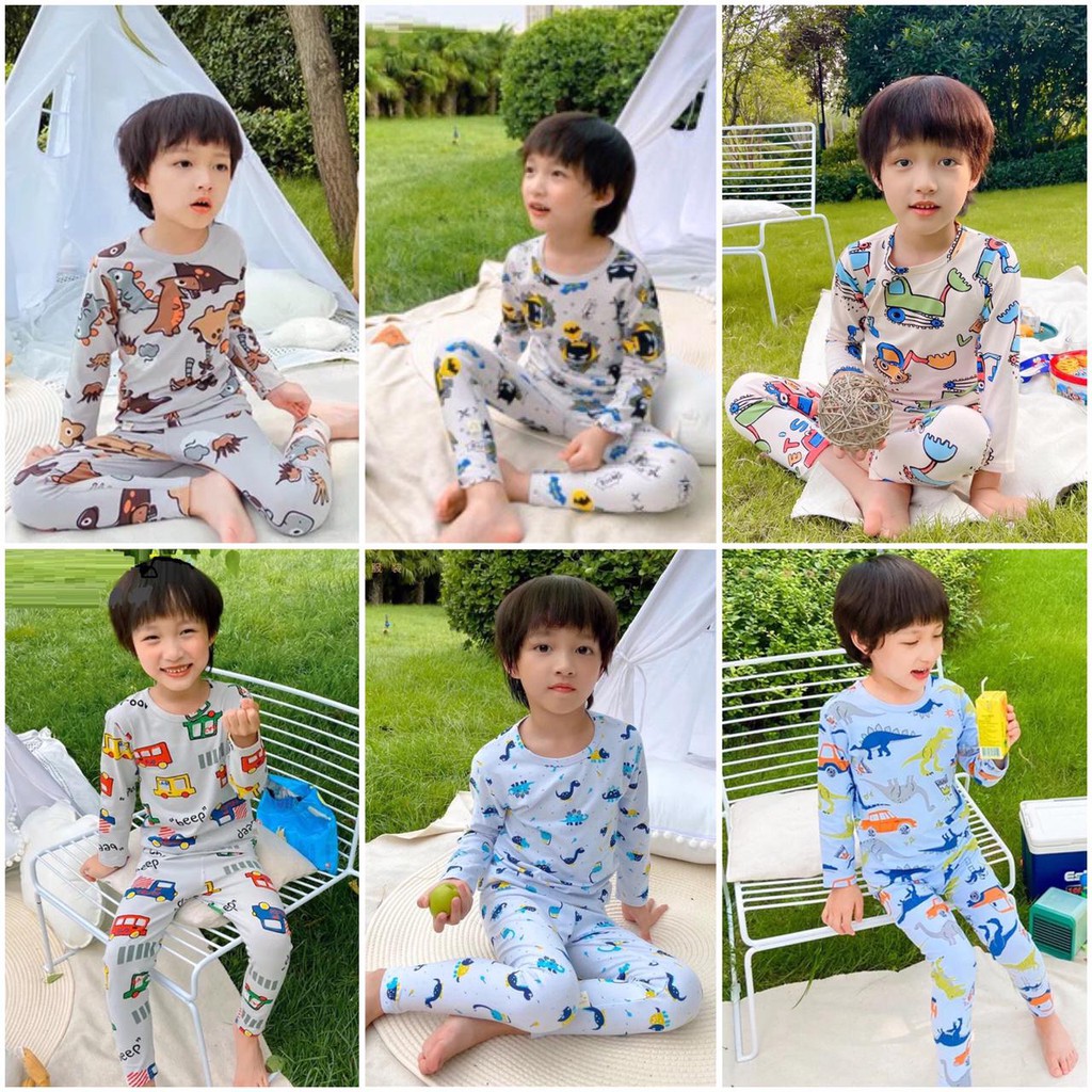 BAJU TIDUR ANAK PIYAMA ANAK  LUCU SETELAN KOREAN STYLE PREMIUM LEMBUT LAKI-LAKI KI