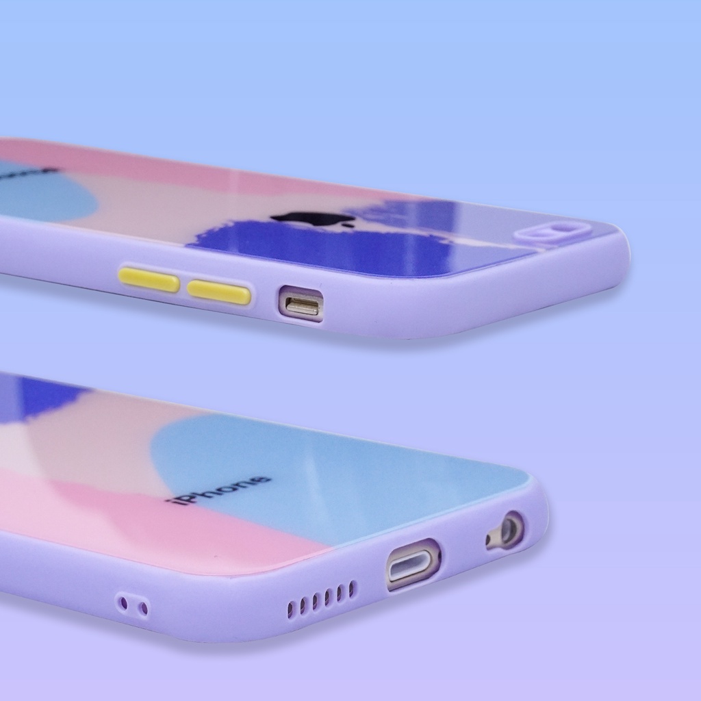 MallCasing - Casing Realme C21Y/ C25Y | Realme C31 4G | Realme C35 | Realme 9i 4G Glass Case Rainbow Candy