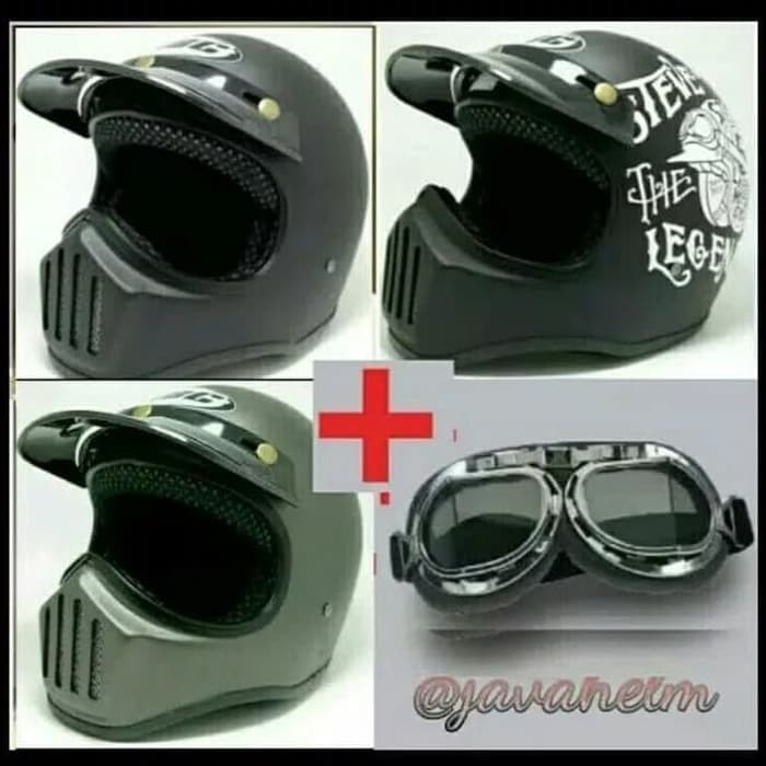 Helm Cakil HBC Steve + Google Kacamata kaca23