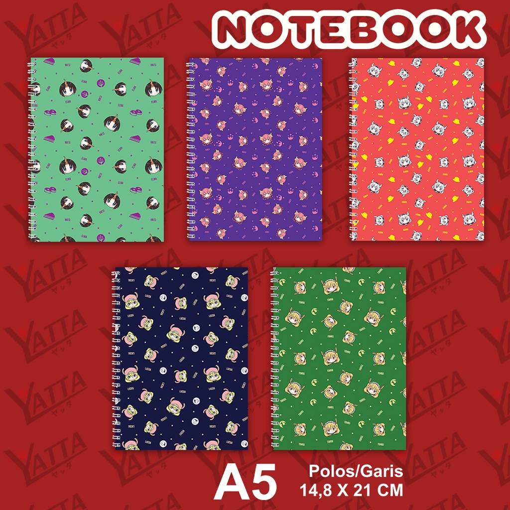 

Notebook Anime Kobayashi Dragon Maid PATTERN seri 2 Ukuran A5 14,6 x 21 cm YOTAKUSHOP