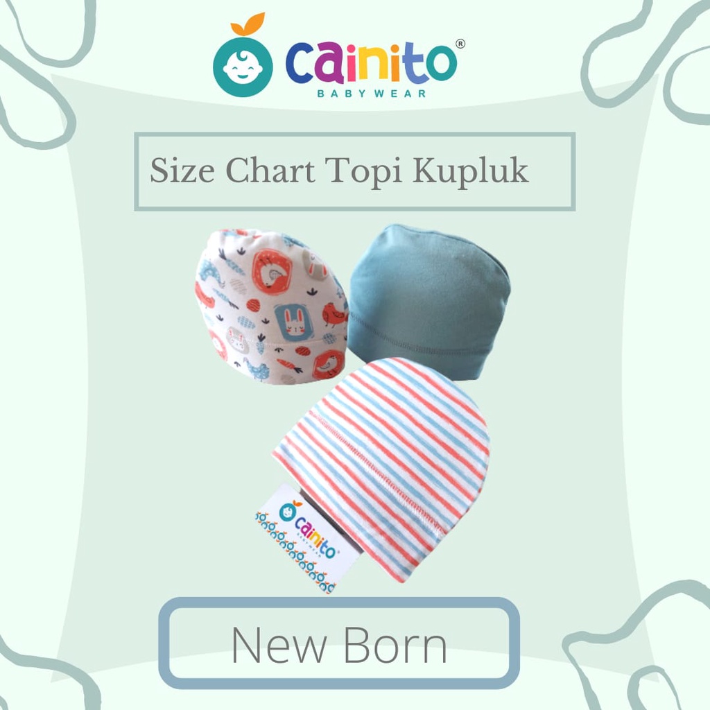 Cainito Baby Topi / Topi Kucung / Topi Bulat / Topi Anak bayi isi 1pcs