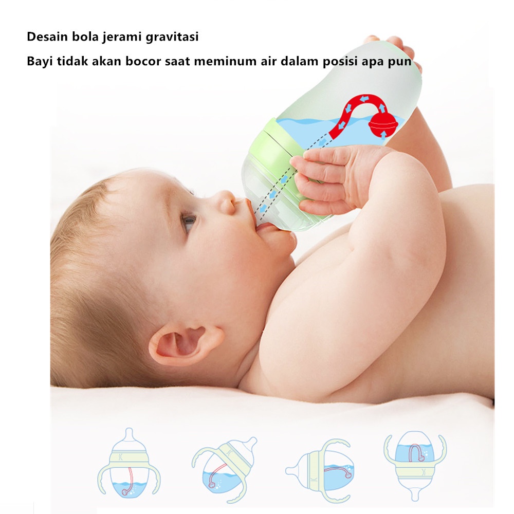 Ivorybaby Botol susu  leher lebar piko bello botol bayi dengan pegangan BPA free